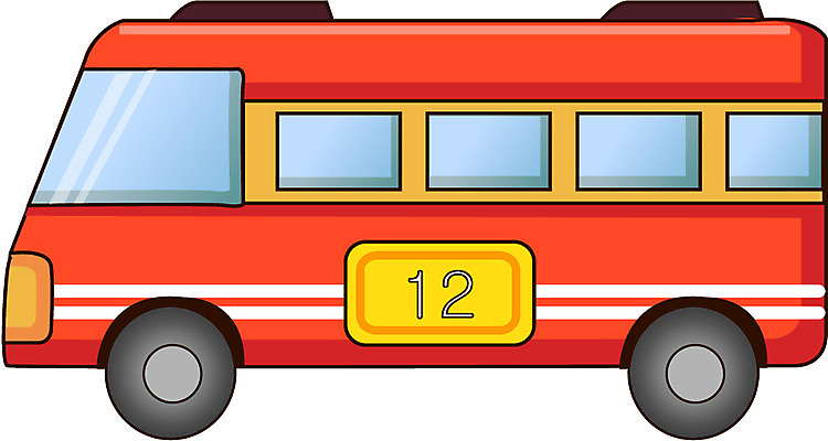 EPS 클립아트 산업 육상교통 한대 일러스트 자동차 버스 사람없음 운송업 시내버스 국내일러스트 1 교통수단 대중교통 파일형식 벡터