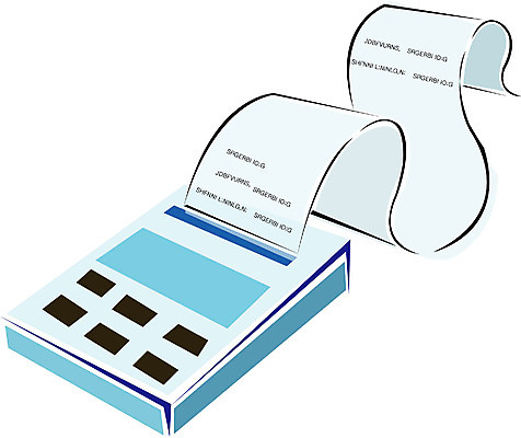 EPS 일러스트 비즈니스 사람없음 금융 사무용품 기계 전자계산기 계산기 영수증 단말기 명세서 카드단말기 국내일러스트 문구용품 경제 장비 파일형식 벡터