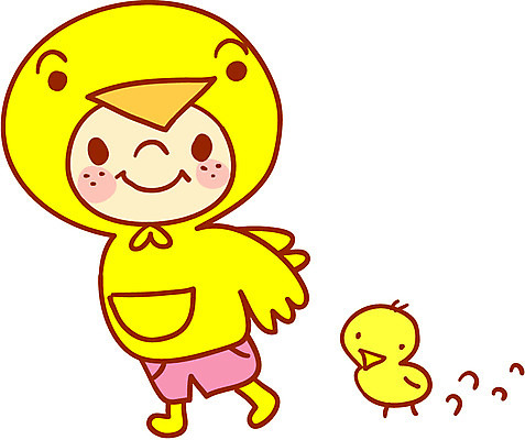 EPS 전신 클립아트 동물 척추동물 어린이 외국문화 일본문화 일러스트 조류 병아리 서기 사람 닭띠 닭 병아리옷 인형옷 어린이만 국내일러스트 동양문화 옷 문화 모션 십이지신 파일형식 벡터