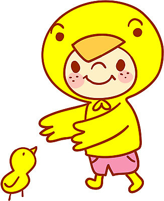 클립아트 동물 척추동물 어린이 외국문화 일본문화 일러스트 조류 병아리 사람 닭띠 닭 병아리옷 인형옷 어린이만 국내일러스트 동양문화 옷 문화 십이지신