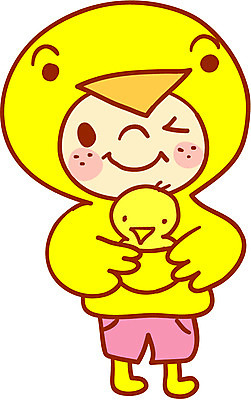 EPS 전신 클립아트 동물 척추동물 어린이 외국문화 일본문화 일러스트 조류 병아리 서기 사람 닭띠 닭 병아리옷 인형옷 어린이만 국내일러스트 동양문화 옷 문화 모션 십이지신 파일형식 벡터