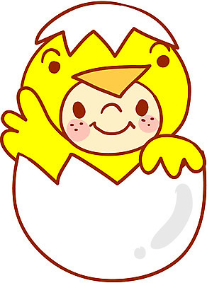 EPS 클립아트 동물 척추동물 어린이 외국문화 일본문화 일러스트 조류 병아리 사람 상반신 계란 알 일본 닭띠 닭 부화 병아리옷 인형옷 어린이만 국내일러스트 동양문화 옷 아시아 문화 십이지신 파일형식 벡터