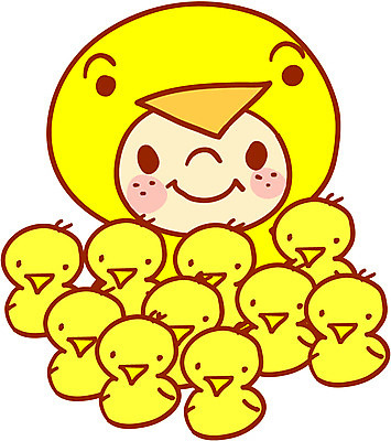 EPS 클립아트 동물 척추동물 얼굴 어린이 외국문화 일본문화 일러스트 조류 병아리 사람 일본 닭띠 닭 병아리옷 인형옷 어린이만 국내일러스트 동양문화 옷 아시아 문화 신체부위 십이지신 파일형식 벡터