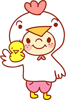 EPS 전신 클립아트 동물 척추동물 어린이 외국문화 일본문화 일러스트 조류 병아리 서기 사람 일본 닭띠 닭 닭옷 인형옷 어린이만 국내일러스트 동양문화 옷 아시아 문화 모션 십이지신 파일형식 벡터