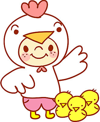 EPS 전신 클립아트 동물 척추동물 어린이 외국문화 일본문화 일러스트 조류 병아리 서기 사람 일본 닭띠 닭 닭옷 인형옷 어린이만 국내일러스트 동양문화 옷 아시아 문화 모션 십이지신 파일형식 벡터