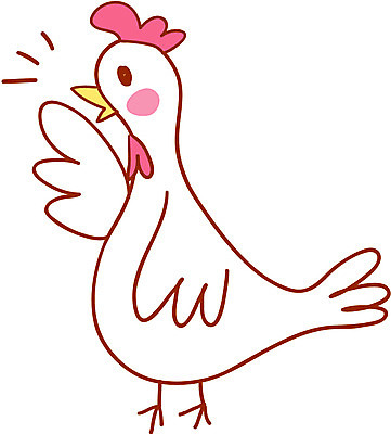 EPS 클립아트 동물 척추동물 일러스트 조류 사람없음 일본 가축 닭띠 닭 암탉 국내일러스트 아시아 십이지신 암컷 파일형식 벡터
