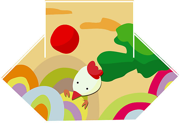 EPS 클립아트 동물 척추동물 한마리 일러스트 조류 새해 복주머니 사람없음 가축 십이지신 운세 닭띠 닭 닭벼슬 국내일러스트 1 전통소품 파일형식 벡터