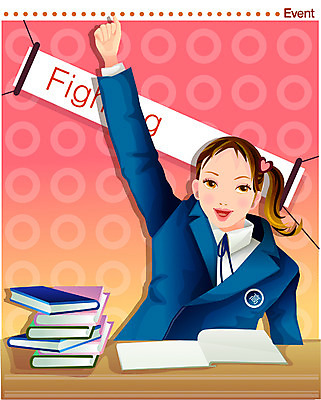 EPS 학생 여자 일러스트 청소년 고등학생 한명 사람 이벤트 10대 책 시험 교과서 수험생 입시생 여자만 여자한명만 십대만 십대여자만 십대여자한명만 국내일러스트 1 교육 교재 입시 파일형식 벡터