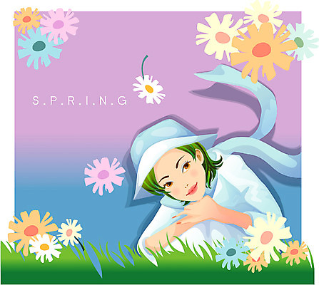 EPS 모자 계절 여자 꽃 일러스트 자연 한명 사람 이벤트 20대 성인 봄 여자만 여자한명만 성인여자만 청년만 청년여자만 성인한명만 청년여자한명만 성인여자한명만 성인만 국내일러스트 식물 1 잡화 청년 생태계 파일형식 벡터