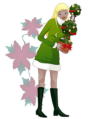 EPS 계절 여자 기념일 종교 크리스마스 겨울 일러스트 한명 사람 이벤트 20대 성인 크리스마스트리 기쁨 여자만 여자한명만 성인여자만 청년만 청년여자만 성인한명만 청년여자한명만 성인여자한명만 성인만 국내일러스트 1 감정 청년 파일형식 벡터