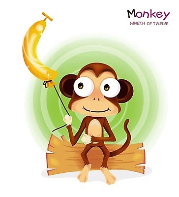 EPS 나무 동물 척추동물 캐릭터 육지동물 벤치 과일 일러스트 포유류 바나나 사람없음 십이지신 원숭이띠 원숭이 운세 통나무 일러캐릭터 식물 의자 파일형식 벡터