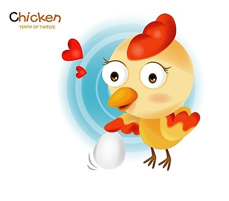 EPS 동물 척추동물 캐릭터 일러스트 사람없음 계란 십이지신 하트 운세 닭띠 닭 새캐릭터 닭캐릭터 일러캐릭터 모양 동물캐릭터 조류 알 파일형식 벡터