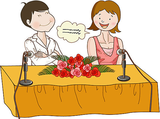 EPS 클립아트 여자 남자 일러스트 사람 성인 두명 인터뷰 성인만 국내일러스트 파일형식 벡터