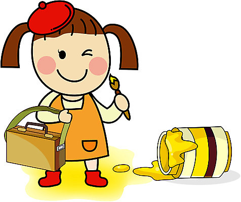 EPS 전신 클립아트 직업 여자 초등학생 어린이 일러스트 미술 한명 서기 사람 소녀 물감 미술도구 붓 화가 여자만 여자한명만 어린이만 소녀만 소녀한명만 국내일러스트 1 학생 모션 문화예술 오브젝트 파일형식 벡터