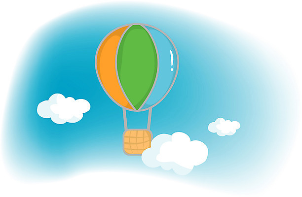 EPS 주간 클립아트 구름 계절 백그라운드 일러스트 항공교통 하늘 풍경 사람없음 야외 레포츠 봄 운송업 열기구 국내일러스트 자연요소 산업 교통수단 레저 파일형식 벡터