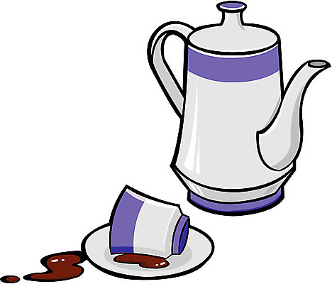 EPS 커피 음식 일러스트 주전자 주방용품 사람없음 컵 커피잔 찻주전자 오브젝트 엎지름 국내일러스트 식기 음료 생활용품 모션 잔 파일형식 벡터