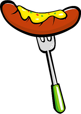 EPS 음식 포크 일러스트 서양음식 사람없음 소시지 퓨전음식 소시지요리 국내일러스트 식기 가공식품 파일형식 벡터