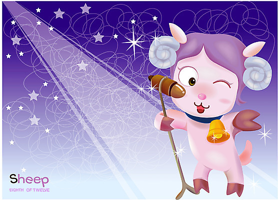 EPS 동물 척추동물 캐릭터 육지동물 일러스트 노래 포유류 뿔 사람없음 가수 방울 십이지신 운세 양띠 양 풀 산양 일러캐릭터 식물 음악 장식 음악가 멸종위기동물 파일형식 벡터