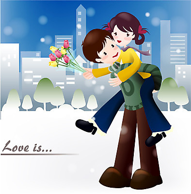 EPS 커플 여자 남자 감정 꽃다발 일러스트 화이트데이 발렌타인데이 사랑 사람 소년 야외 두명 장미 로맨틱 국내일러스트 꽃 어린이 컨셉 관계 데이이벤트 파일형식 벡터