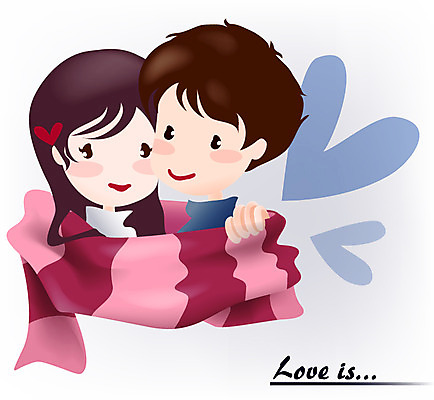 EPS 커플 여자 남자 감정 일러스트 화이트데이 발렌타인데이 사랑 사람 소년 두명 목도리 로맨틱 국내일러스트 잡화 어린이 컨셉 관계 데이이벤트 파일형식 벡터