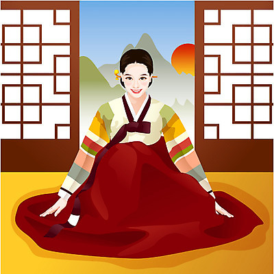 EPS 사계절 계절 여자 명절 겨울 일러스트 새해 실내 한명 사람 20대 성인 설날 전통의상 한복 색동저고리 여자만 여자한명만 성인여자만 청년만 청년여자만 성인한명만 청년여자한명만 성인여자한명만 성인만 국내일러스트 1 한국전통 전통 기념일 청년 내부 저고리 파일형식 벡터