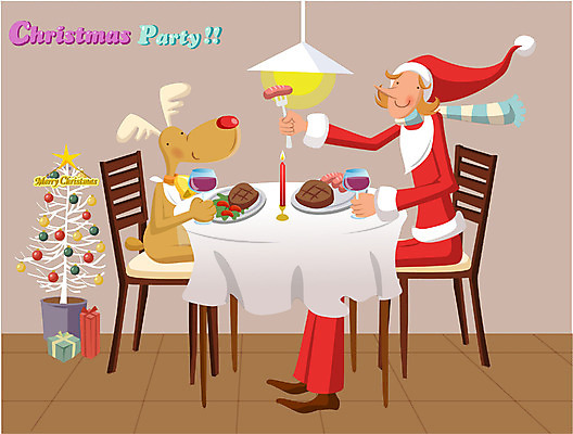 EPS 계절 기념일 남자 종교 음식 크리스마스 겨울 일러스트 실내 한명 사람 20대 성인 크리스마스트리 산타클로스 파티 식사 루돌프 남자만 남자한명만 성인남자만 청년만 청년남자만 청년남자한명만 성인한명만 성인남자한명만 성인만 국내일러스트 1 사슴 이벤트 청년 내부 파일형식 벡터
