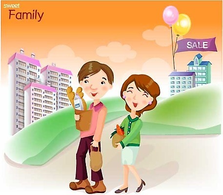 EPS 전신 라이프스타일 건축물 부부 계절 여자 남자 행복 빵 채소 일러스트 가정 엄마 부동산 아파트 주택 사랑 가족애 미소 웃음 사람 야외 두명 건물 쇼핑 장보기 부모 걷기 마을 화목 봄 거래 우유 도시 시장 아빠 장 바게트 장바구니 즐거움 외출 풍선 국내일러스트 커플 건축 감정 음식 컨셉 가족 모션 유제품 표정 생활 바구니 재산 파일형식 벡터