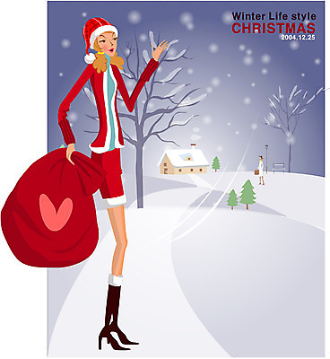 EPS 라이프스타일 계절 여자 기념일 종교 크리스마스 겨울 일러스트 선물 한명 사람 풍경 20대 성인 야외 산타클로스 마을 눈 야간 여자만 여자한명만 성인여자만 청년만 청년여자만 성인한명만 청년여자한명만 성인여자한명만 성인만 국내일러스트 자연요소 1 날씨 이벤트 청년 생활 파일형식 벡터