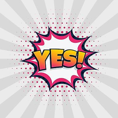 EPS 해외이미지 디자인 말풍선 일러스트 사람없음 만화 팝아트 긍정 코믹 카툰스타일 긍정적 예스 팝 해외일러스트 감정 컨셉 그림 파일형식 벡터 이미지허브