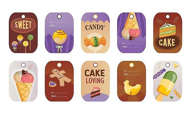 EPS 해외이미지 일러스트 디저트 막대사탕 사람없음 세트 갈색 꼬리표 라벨 보라색 하트 달콤 조각케이크 콘아이스크림 막대아이스크림 알사탕 진저맨 해외일러스트 모양 음식 컬러 아이스크림 프레임 사탕 케이크 맛 진저쿠키 파일형식 벡터 이미지허브
