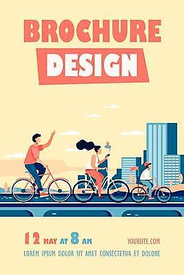 EPS 해외이미지 전신 디자인 여자 남자 어린이 일러스트 들기 앉기 소년 성인 타이포그라피 건물 세명 스마트폰 노란색 자전거 헬멧 홍보물 해외일러스트 문자 건축물 컬러 모션 사람 핸드폰 스마트기기 바이크 보호장비 파일형식 벡터 이미지허브