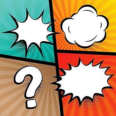EPS 해외이미지 디자인 말풍선 스티커 생각 일러스트 추상 사람없음 물음표 표현 질문 만화 팝아트 코믹 카툰스타일 팝 효과 해외일러스트 기호 무늬 그림 파일형식 벡터 이미지허브