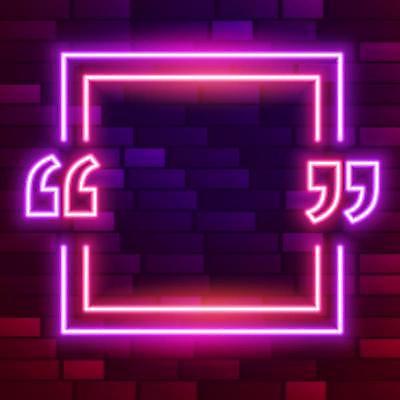 EPS 해외이미지 배너 선 분홍색 라인일러스트 일러스트 프레임 사람없음 그래픽 빛 사각형 보라색 정사각형 네온 큰따옴표 해외일러스트 도형 기호 컬러 파일형식 벡터 이미지허브