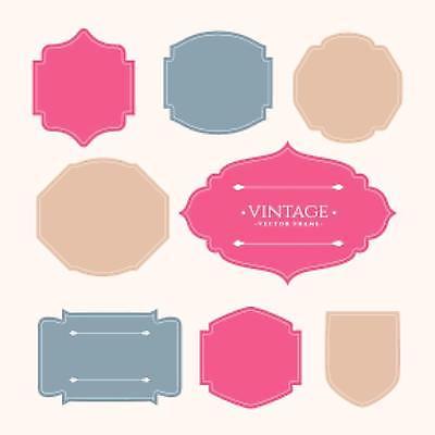 EPS 해외이미지 모양 스티커 일러스트 프레임 사람없음 세트 라벨 빈티지 심플 해외일러스트 컨셉 파일형식 벡터 이미지허브