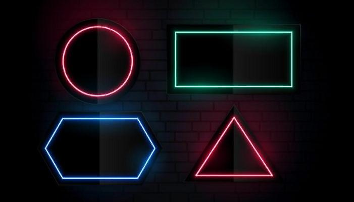 EPS 해외이미지 배너 선 라인일러스트 일러스트 프레임 사람없음 그래픽 빛 사각형 원형 삼각형 네온 육각형 해외일러스트 도형 파일형식 벡터 이미지허브