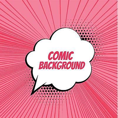 EPS 해외이미지 디자인 분홍색 백그라운드 말풍선 일러스트 추상 프레임 사람없음 표현 만화 복고 팝아트 코믹 카툰스타일 팝 해외일러스트 컬러 무늬 그림 파일형식 벡터 이미지허브