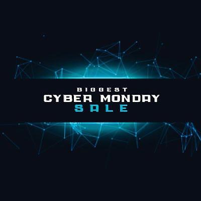 EPS 해외이미지 디자인 백그라운드 일러스트 사람없음 파란색 쇼핑 세일 검은색 사이버먼데이 해외일러스트 컬러 이벤트 파일형식 벡터 이미지허브