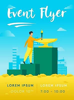 EPS 해외이미지 전신 디자인 남자 하늘색 일러스트 한명 들기 성인 타이포그라피 건물 노란색 계단 홍보물 오르기 성화 성화대 성화봉송 성화불 성인남자한명만 해외일러스트 문자 1 건축물 컬러 모션 사람 파란색 남자한명만 성인남자만 파일형식 벡터 이미지허브