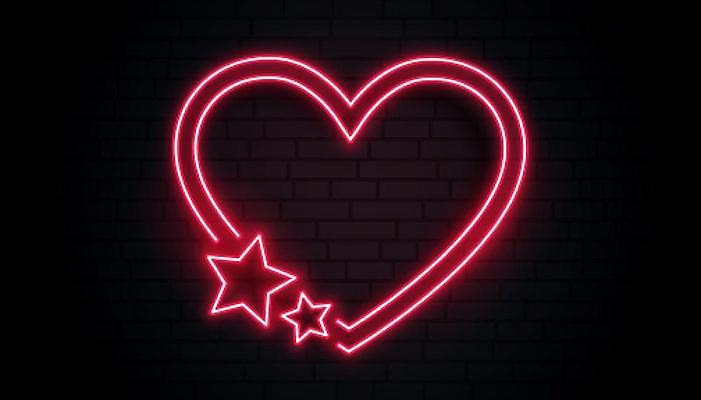 EPS 해외이미지 배너 별 선 라인일러스트 일러스트 프레임 사랑 사람없음 그래픽 빨간색 빛 하트 네온 해외일러스트 자연요소 모양 감정 컬러 파일형식 벡터 이미지허브