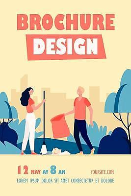 EPS 해외이미지 전신 나무 커플 공원 여자 남자 일러스트 서기 들기 성인 두명 노란색 환경오염 쓰레기 빗자루 청소 친환경 분리수거 쓰레기봉투 성인만 해외일러스트 식물 공공시설 컬러 컨셉 관계 모션 봉투 사람 환경 청소도구 파일형식 벡터 이미지허브