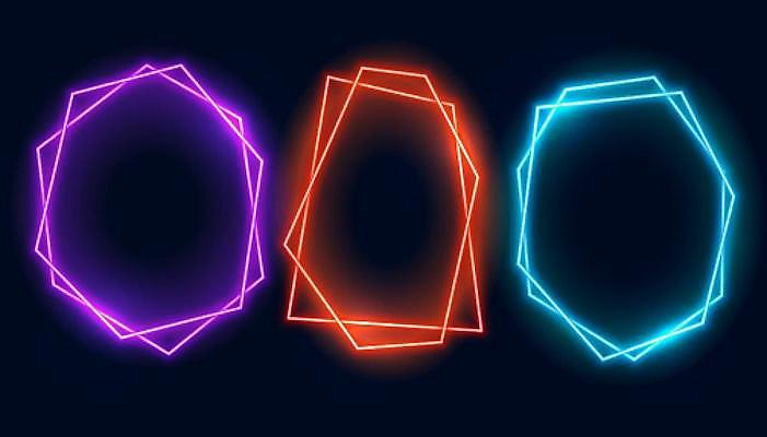 EPS 해외이미지 도형 배너 선 라인일러스트 일러스트 프레임 사람없음 그래픽 빛 세트 네온 겹침 해외일러스트 파일형식 벡터 이미지허브