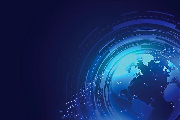 EPS 해외이미지 지구 그래픽백그라운드 일러스트 사람없음 그래픽 파란색 디지털 홀로그램 해외일러스트 컬러 백그라운드 파일형식 벡터 이미지허브