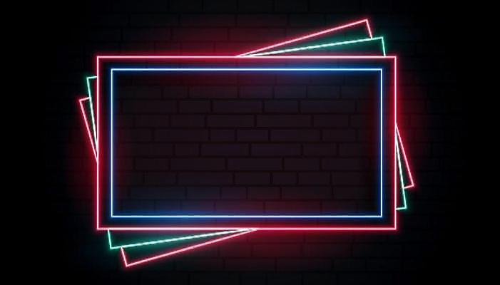 EPS 해외이미지 배너 선 라인일러스트 일러스트 프레임 사람없음 그래픽 빛 사각형 네온 겹침 해외일러스트 도형 파일형식 벡터 이미지허브