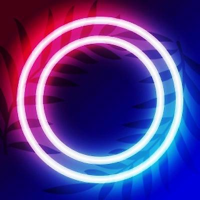 EPS 해외이미지 배너 실루엣 선 잎 라인일러스트 일러스트 프레임 사람없음 그래픽 빨간색 파란색 빛 원형 네온 그라데이션 해외일러스트 도형 식물 컬러 촬영기법 파일형식 벡터 이미지허브