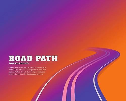 EPS 해외이미지 백그라운드 일러스트 타이포그라피 사람없음 보라색 주황색 고속도로 해외일러스트 문자 도로 컬러 파일형식 벡터 이미지허브