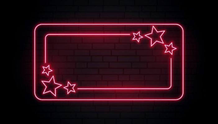 EPS 해외이미지 배너 별 선 라인일러스트 일러스트 프레임 사람없음 그래픽 빨간색 빛 사각형 네온 해외일러스트 자연요소 도형 컬러 파일형식 벡터 이미지허브