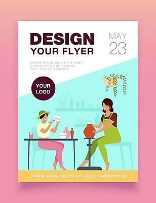 EPS 해외이미지 디자인 여자 일러스트 탁자 들기 앉기 성인 타이포그라피 취미 두명 파란색 도자기 그리기 도자기공예 홍보물 만들기 도자기물레 성인여자만 도자기공방 해외일러스트 문자 컬러 가구 모션 사람 공예 물레 여자만 성인만 파일형식 벡터 이미지허브