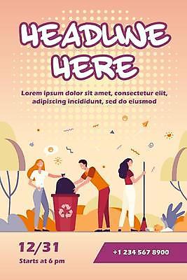 EPS 해외이미지 전신 나무 공원 여자 남자 일러스트 서기 들기 성인 타이포그라피 세명 재활용 쓰레기통 잡기 환경오염 자원봉사자 쓰레기 빗자루 청소 버리기 친환경 분리수거함 쓰레기봉투 쓰레기줍기 성인만 해외일러스트 식물 문자 공공시설 컨셉 모션 봉투 사람 환경 청소도구 수거함 파일형식 벡터 줍기 이미지허브