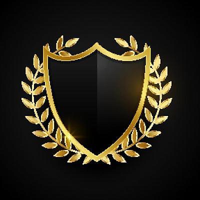 EPS 해외이미지 디자인 잎 일러스트 프레임 사람없음 라벨 검은색 금색 클래식 심볼 방패 방패모양 월계수 해외일러스트 모양 식물 컬러 컨셉 파일형식 벡터 이미지허브
