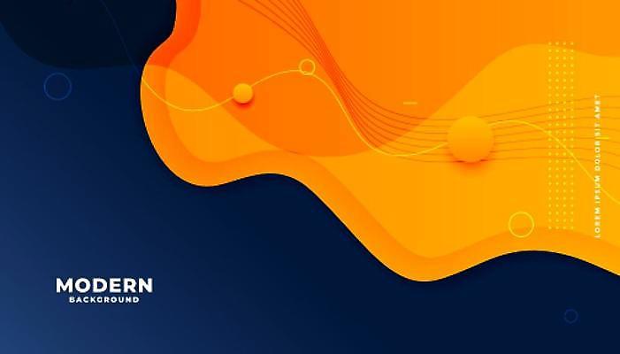 EPS 해외이미지 디자인 백그라운드 곡선 일러스트 추상 사람없음 주황색 원형 남색 그림 웨이브 미니멀 해외일러스트 도형 선 컬러 무늬 파일형식 벡터 이미지허브